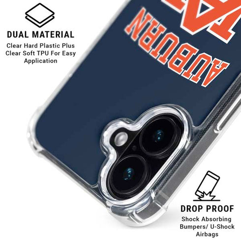 Auburn University AU iPhone 16 Plus Clear Case