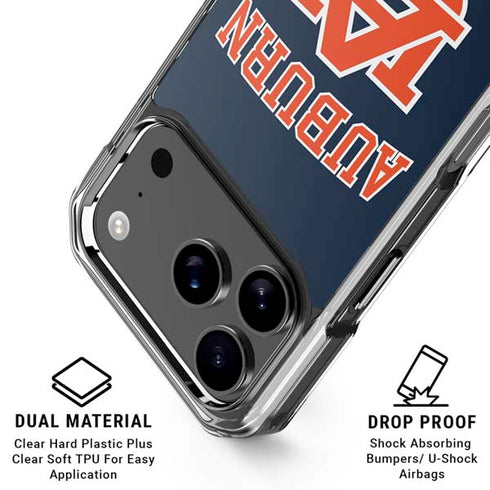 Auburn University AU iPhone 17 Pro Clear Case