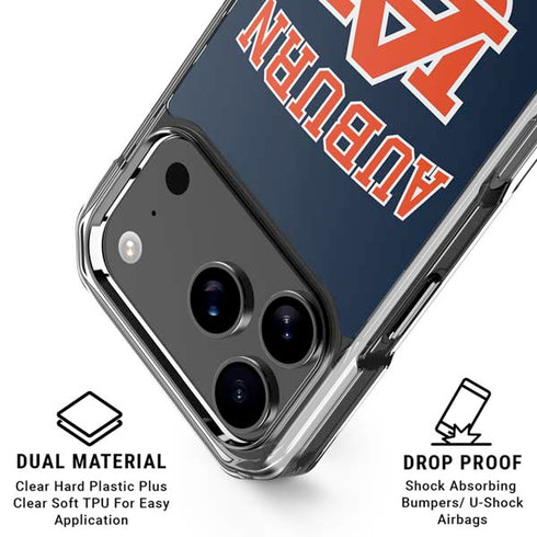 Auburn University AU iPhone 17 Pro Max Clear Case