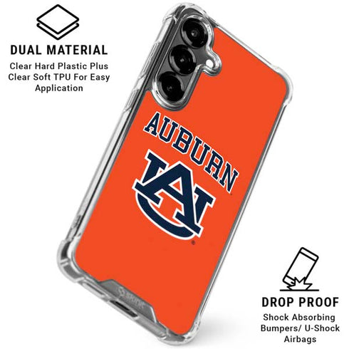 Auburn University AU Orange Galaxy S26 Plus Clear Case