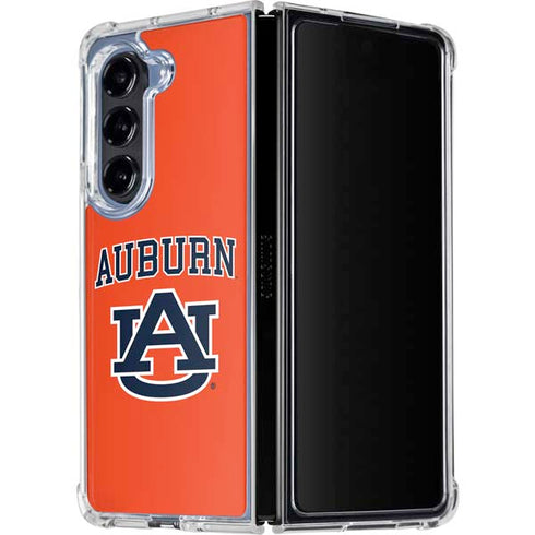 Auburn University AU Orange Galaxy Z Fold5 5G Clear Case