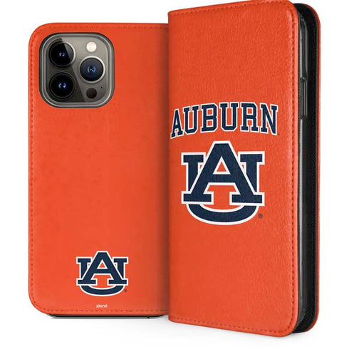 Auburn University AU Orange iPhone 14 Pro Max Folio Case