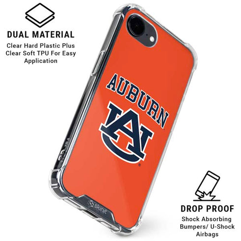 Auburn University AU Orange iPhone 16e Clear Case