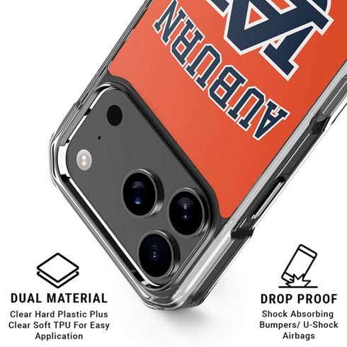 Auburn University AU Orange iPhone 18 Pro Clear Case