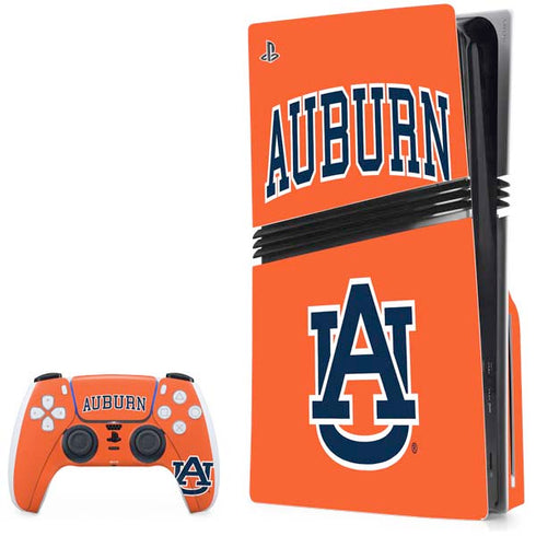 Auburn University AU Orange PS5 Pro Disk Bundle Skin
