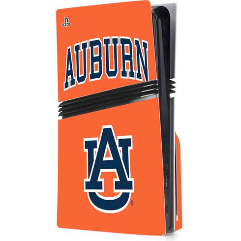 Auburn University AU Orange PS5 Pro Disk Console Skin