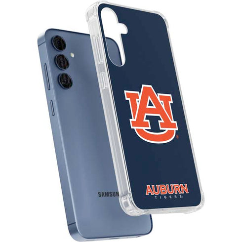 Auburn University Logo Blue Galaxy A35 5G Clear Case
