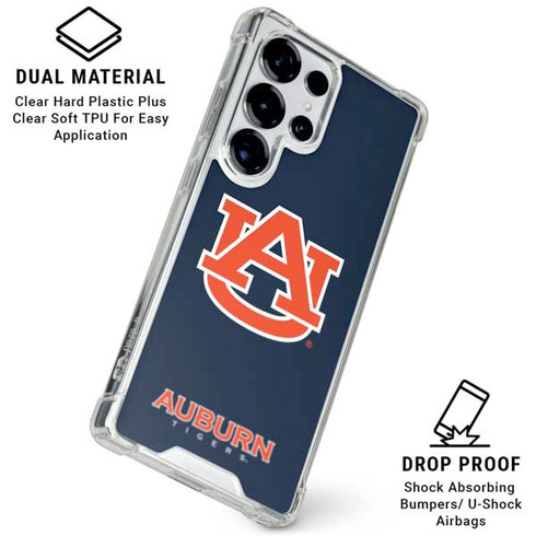 Auburn University Logo Blue Galaxy S25 Ultra Clear Case