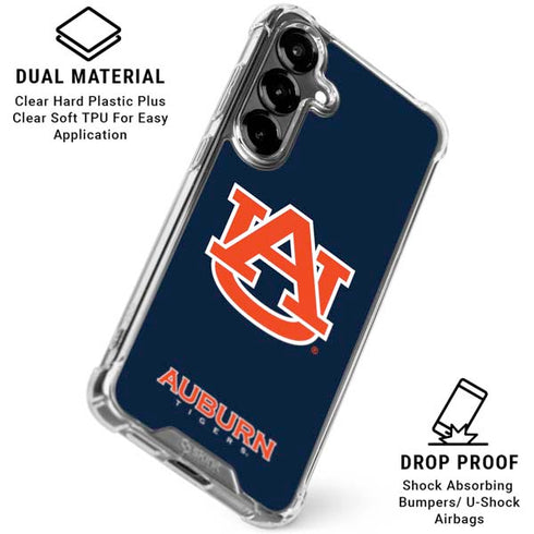 Auburn University Logo Blue Galaxy S26 Clear Case