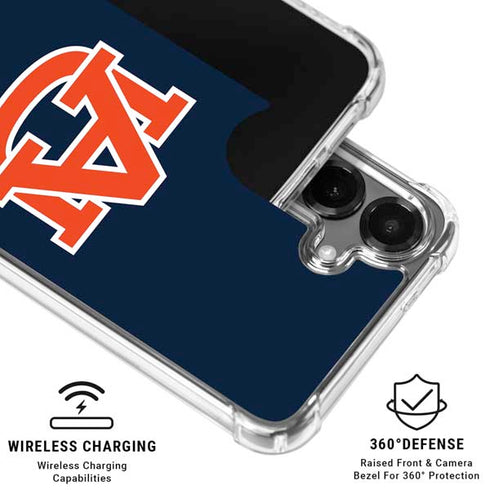 Auburn University Logo Blue Galaxy S26 Plus Clear Case