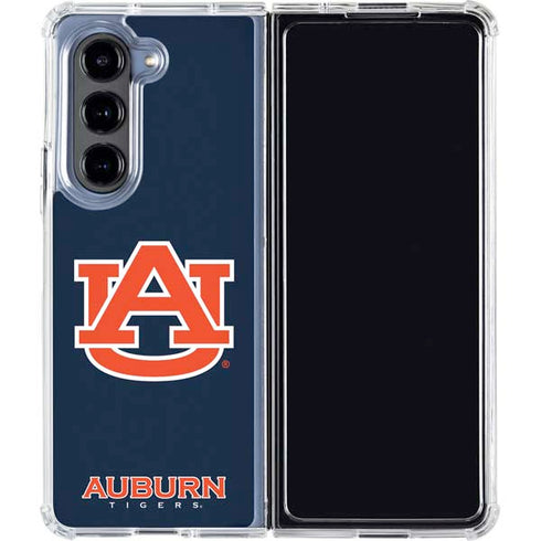 Auburn University Logo Blue Galaxy Z Fold5 5G Clear Case