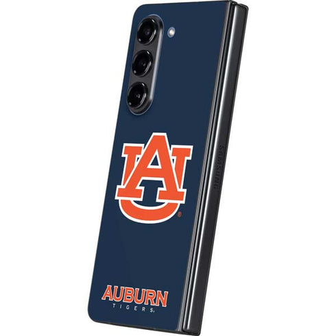 Auburn University Logo Blue Galaxy Z Fold5 5G Skin