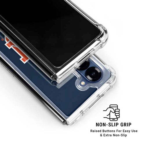 Auburn University Logo Blue Galaxy Z Fold7 Clear Case