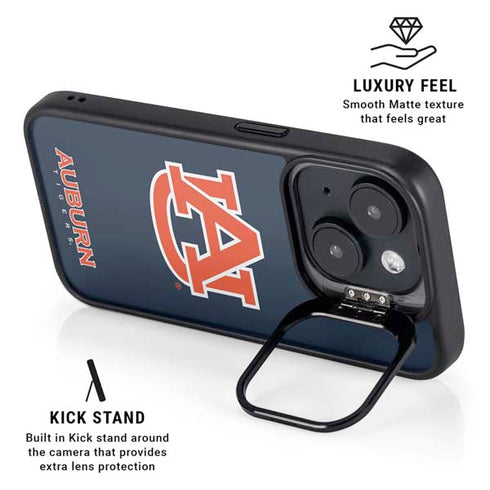 Auburn University Logo Blue iPhone 14 Plus Kickstand Case