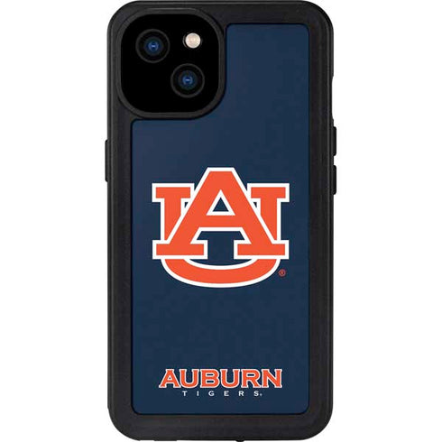 Auburn University Logo Blue iPhone 15 Plus Waterproof Case