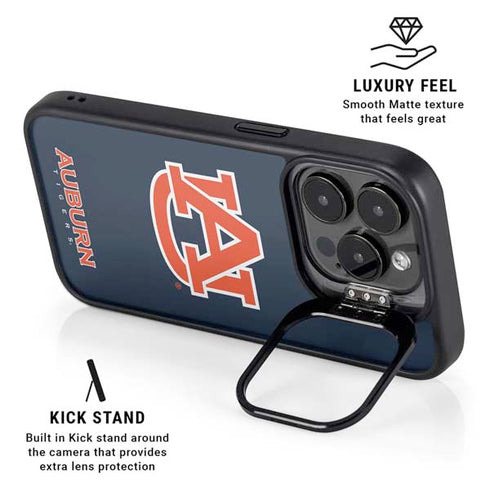 Auburn University Logo Blue iPhone 15 Pro Max Kickstand Case