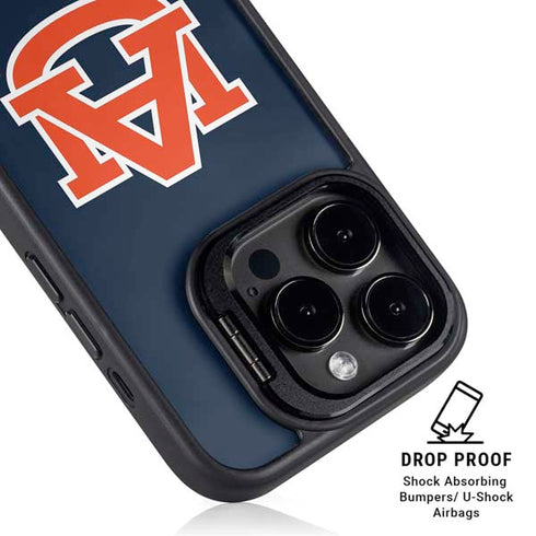 Auburn University Logo Blue iPhone 15 Pro Max Kickstand Case
