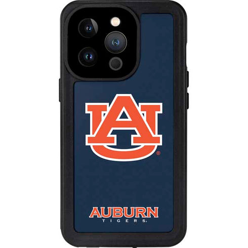 Auburn University Logo Blue iPhone 15 Pro Waterproof Case