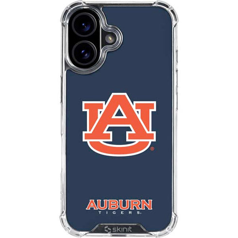 Auburn University Logo Blue iPhone 16 Clear Case