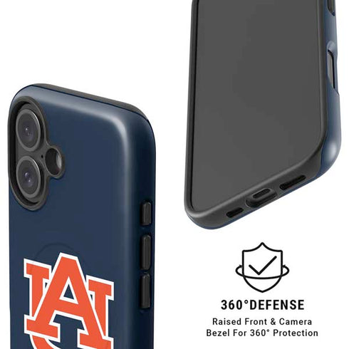 Auburn University Logo Blue iPhone 16 Magsafe Impact Case