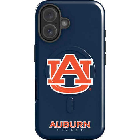 Auburn University Logo Blue iPhone 16 Plus Magsafe Impact Case