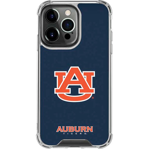 Auburn University Logo Blue iPhone 16 Pro Clear Case