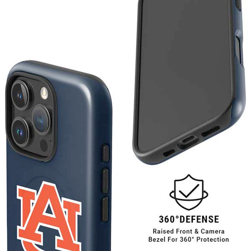 Auburn University Logo Blue iPhone 16 Pro Magsafe Impact Case