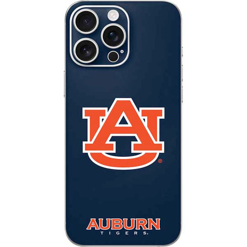 Auburn University Logo Blue iPhone 16 Pro Max Skin