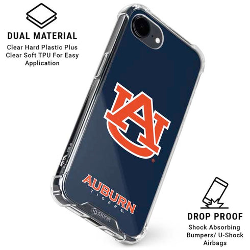 Auburn University Logo Blue iPhone 16e Clear Case