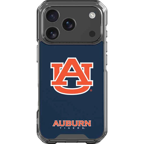 Auburn University Logo Blue iPhone 17 Pro Clear Case