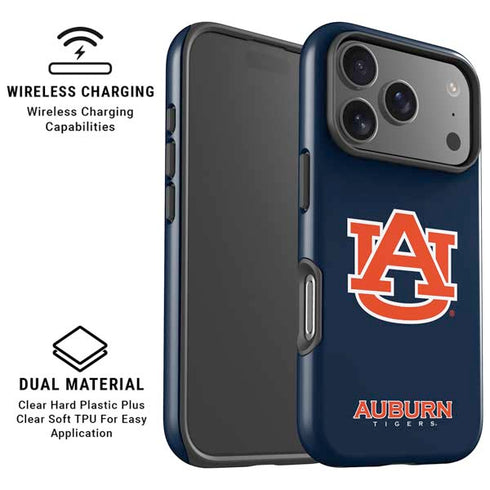 Auburn University Logo Blue iPhone 17 Pro Magsafe Impact Case