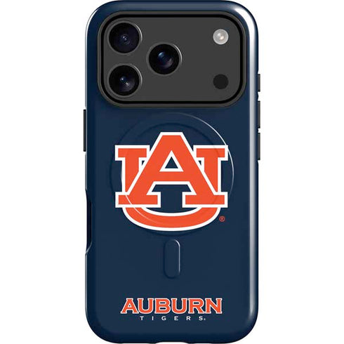 Auburn University Logo Blue iPhone 17 Pro Max Magsafe Impact Case