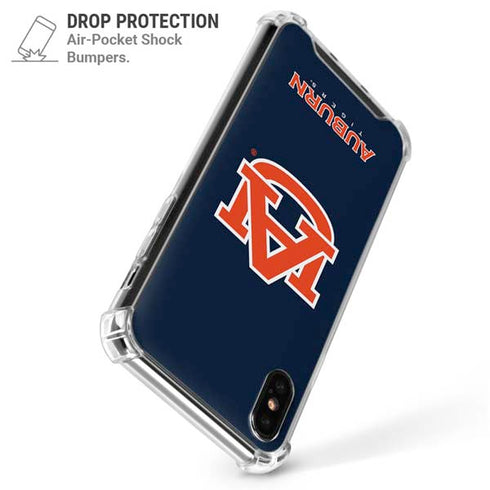 Auburn University Logo Blue iPhone X/XS Clear Case