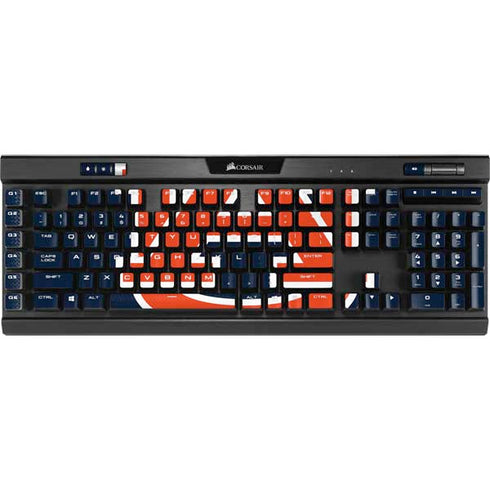 Auburn University Logo Blue K95 RGB PLATINUM Mechanical Gaming Keyboard Skin