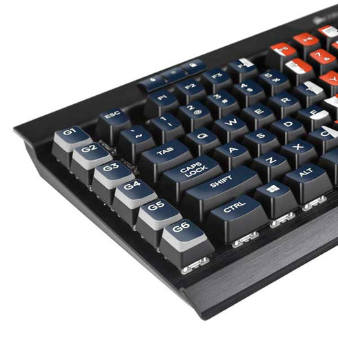 Auburn University Logo Blue K95 RGB PLATINUM Mechanical Gaming Keyboard Skin