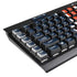 Auburn University Logo Blue K95 RGB PLATINUM Mechanical Gaming Keyboard Skin