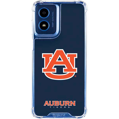 Auburn University Logo Blue Moto G 5G (2024) Clear Case