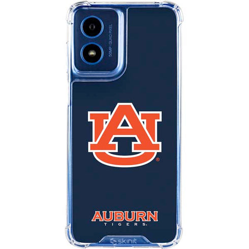 Auburn University Logo Blue Moto G Play 4G (2024) Clear Case