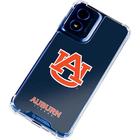 Auburn University Logo Blue Moto G Play 4G (2024) Clear Case