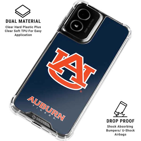 Auburn University Logo Blue Moto G Power 5G (2024) Clear Case