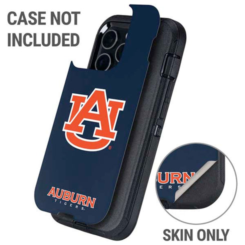 Auburn University Logo Blue Otterbox Defender iPhone Skin