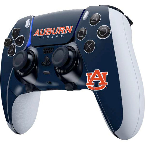 Auburn University Logo Blue PS5 DualSense Edge Pro Controller Skin