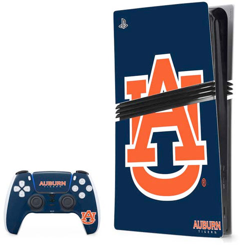 Auburn University Logo Blue PS5 Pro Bundle Skin
