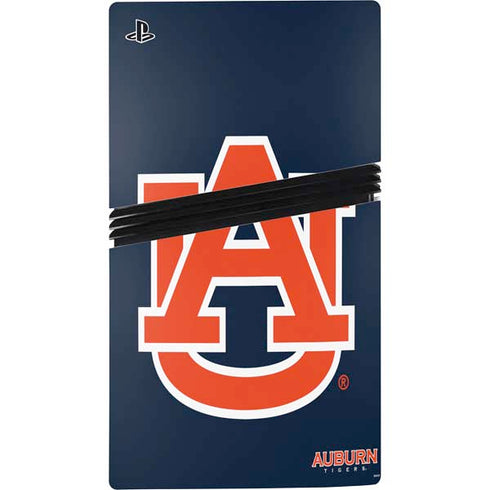 Auburn University Logo Blue PS5 Pro Disk Bundle Skin
