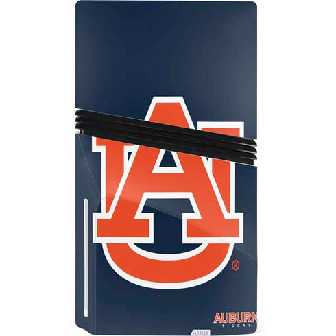Auburn University Logo Blue PS5 Pro Disk Console Skin