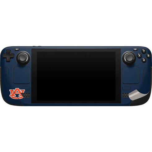Auburn University Logo Blue Steam Deck Handheld Gaming Computer Skin