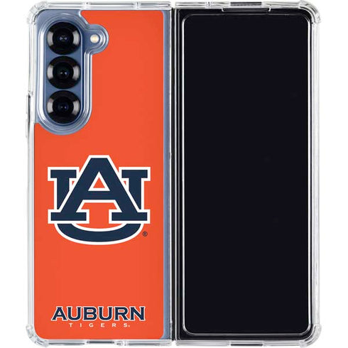 Auburn University Logo Orange Galaxy Z Fold7 Clear Case