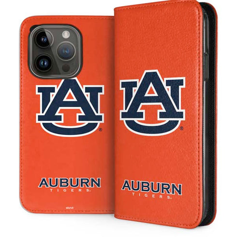 Auburn University Logo Orange iPhone 15 Pro Folio Case