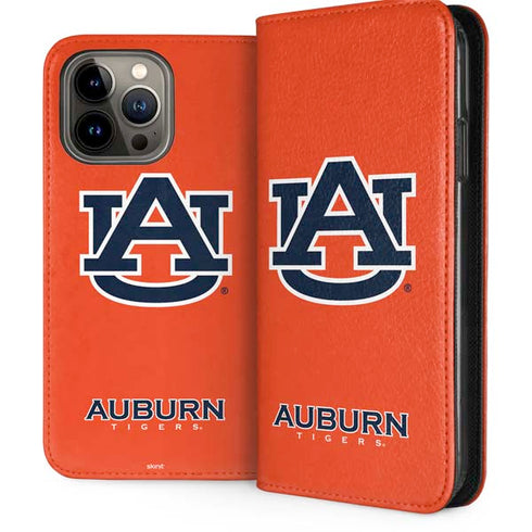 Auburn University Logo Orange iPhone 15 Pro Max Folio Case