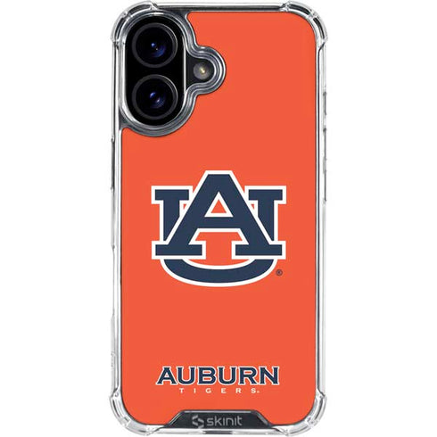 Auburn University Logo Orange iPhone 16 Plus Clear Case